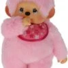 Bandai SE2424242 Monchhichi Plüsch Sakura, Pinky Rosa, 80 Cm