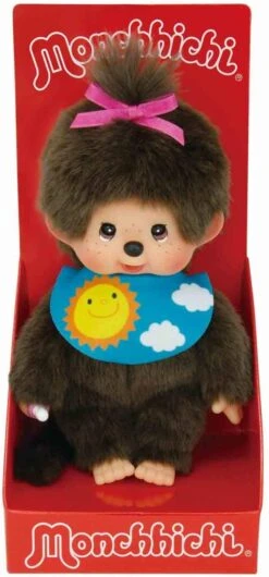 Sekiguchi 233748 Original Monchhichi Mädchen Sleepy, Aus Braunem Plüsch, Mit Farbigem Lätzchen Und Zopf Mit Schleife, Ca. 20 Cm 5 Sekiguchi 233748 Original Monchhichi Mädchen Sleepy, Aus Braunem Plüsch, Mit Farbigem Lätzchen Und Zopf Mit Schleife, Ca. 20 Cm -Plüschtiere sekiguchi 233748 original monchhichi maedchen sleepy aus braunem pluesch mit farbigem laetzchen und zopf mit schleife ca 20 cm 3