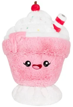 Squishable SQ111638 Plüsch Erdbeer Milchshake Stofftier Kuscheltier 18 Cm