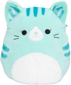 Squishmallows Knuffel Corinna De Groenblauw Gestreepte Kat - 30 Cm