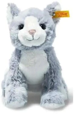 Steiff Soft Cuddly Friends Cassie Cat, Light Blue
