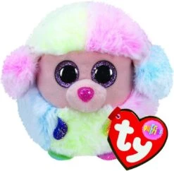 TY 42511 Rainbow Poodle Puffies Pudel Plüschtier, Mehrfarbig